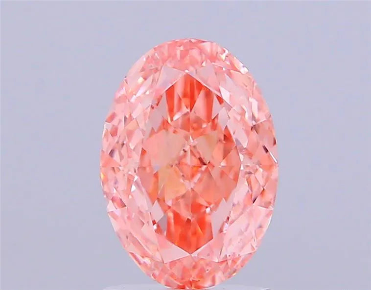 1.96ct Oval Lab Grown Diamond (Colour Fancy Vivid Pink, Clarity VVS1, IGI Certified)