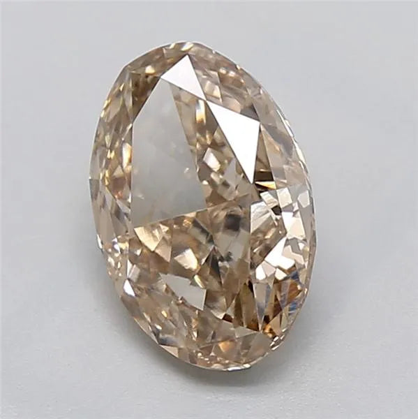 1.99ct Oval Lab Grown Diamond (Colour Fancy Light Brown, Clarity VVS2, IGI Certified)