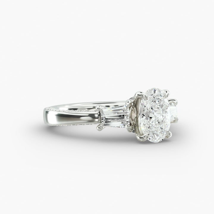 CUSTOM Oval Brilliant cut 5.4CT E VVS2 LAB DIAMOND Ring