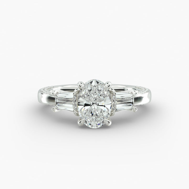 CUSTOM Oval Brilliant cut 5.4CT E VVS2 LAB DIAMOND Ring