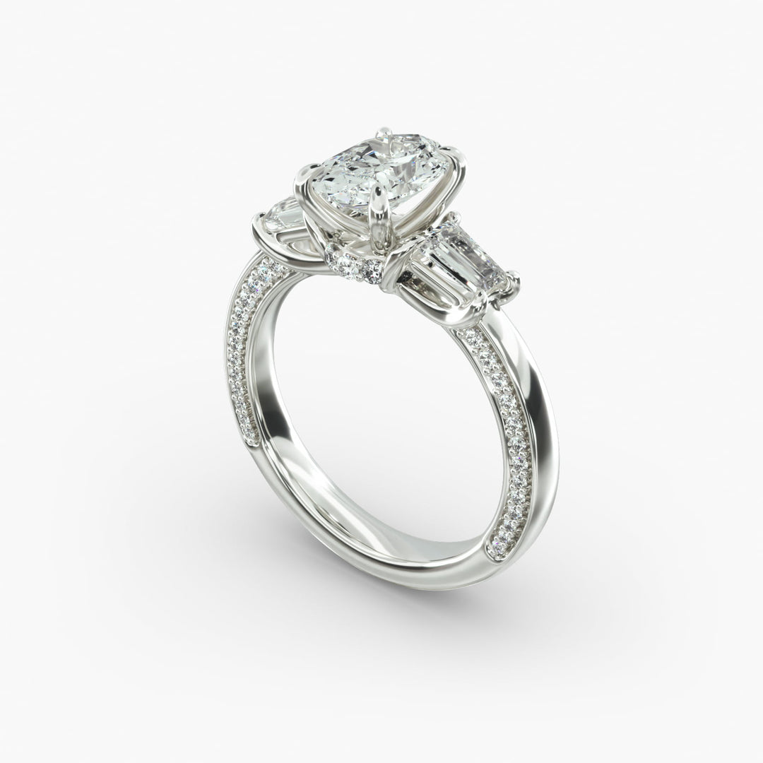 CUSTOM Oval Brilliant cut 5.4CT E VVS2 LAB DIAMOND Ring