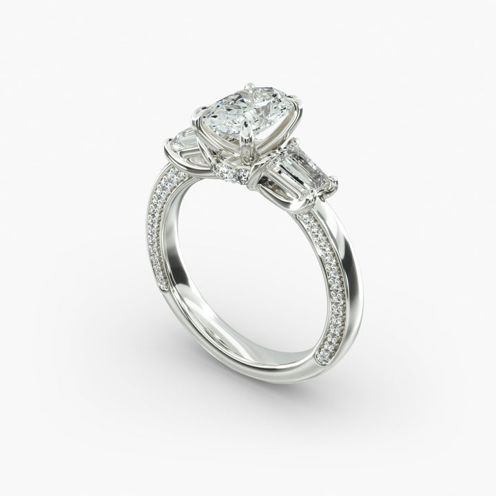 CUSTOM Oval Brilliant cut 5.4CT E VVS2 LAB DIAMOND Ring