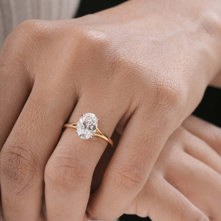 Taylor Split Shank Hidden Halo Engagement Ring