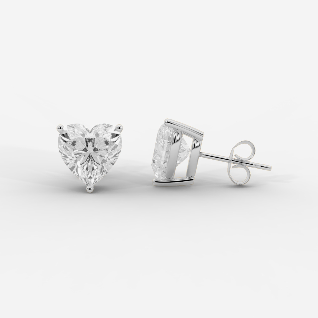 Heart Cut Basket Studs