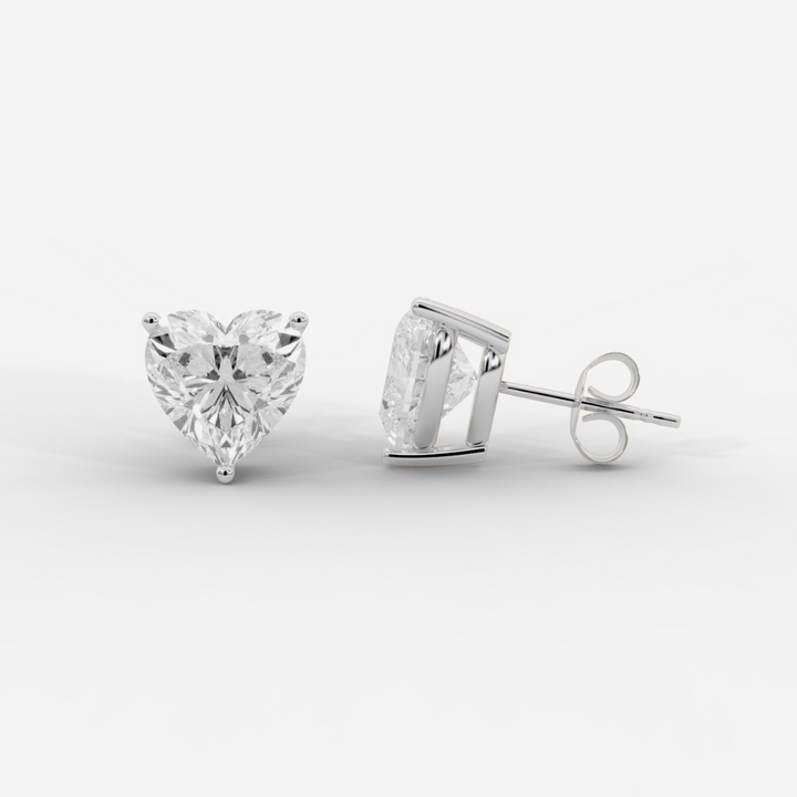 Heart Cut Basket Studs