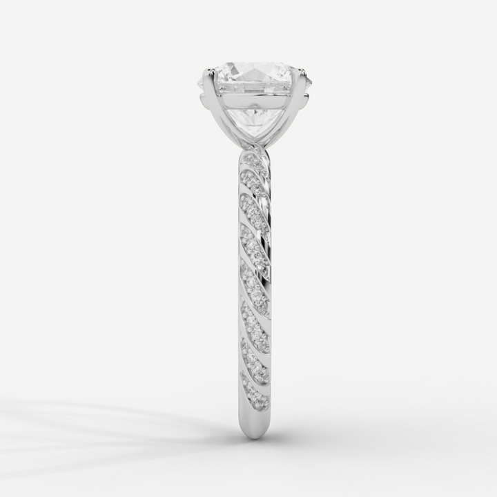 Twisted Pave Band Ring