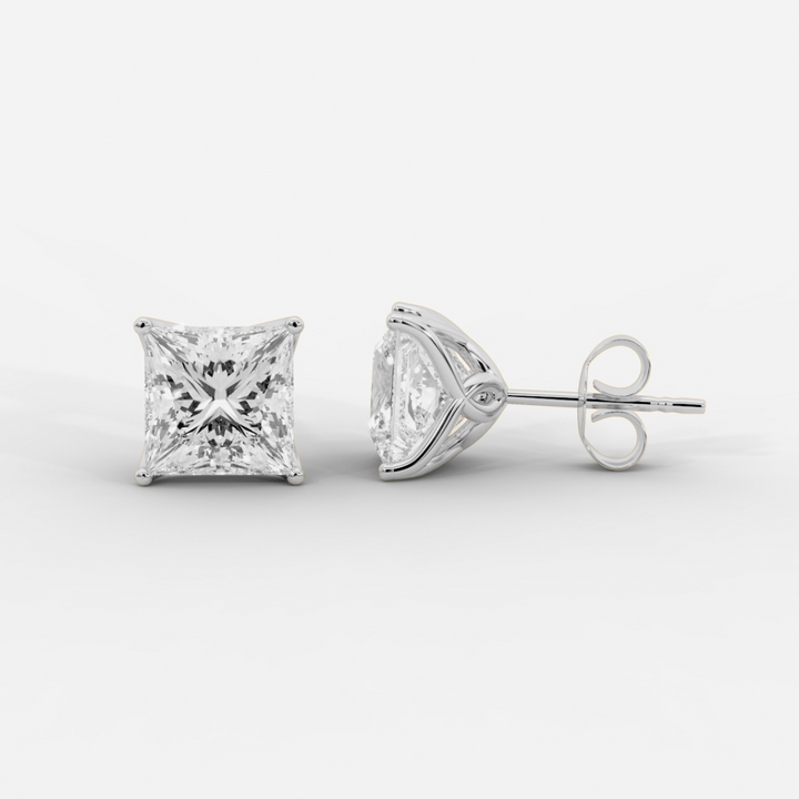 Tulip Basket Princess cut Studs.