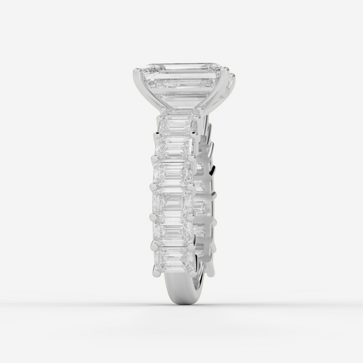 Emerald Cut with Emerald Eternity Ring