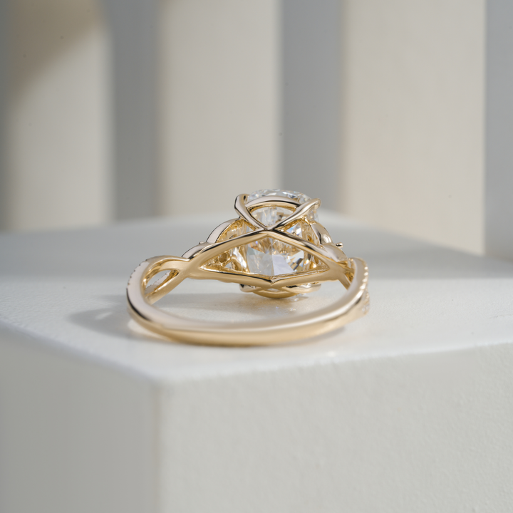 Cushion 2.09CT E VVS2 Ashton Celtic Love Knot Ring