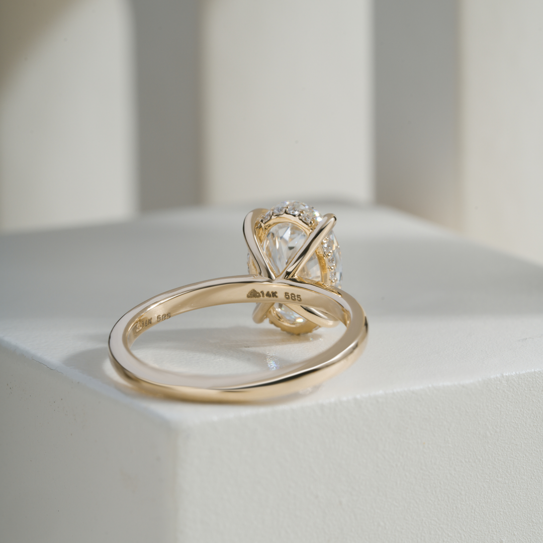 Oval 2.52CT E VVS2 April Hidden Halo Ring