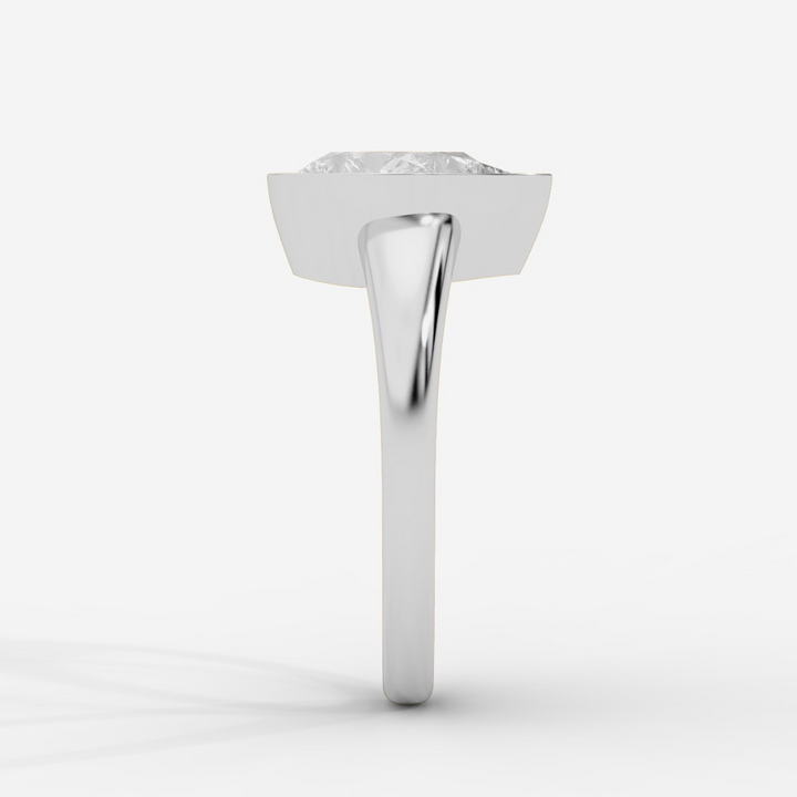 Pear cut in Bezel with Bold Band Ring