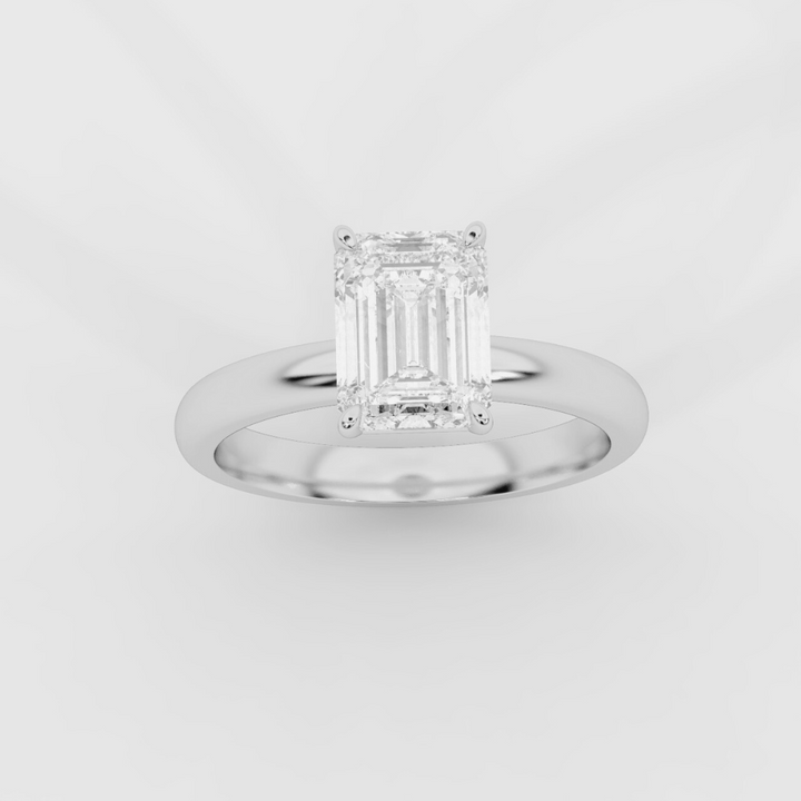 Solitaire Emerald Ring