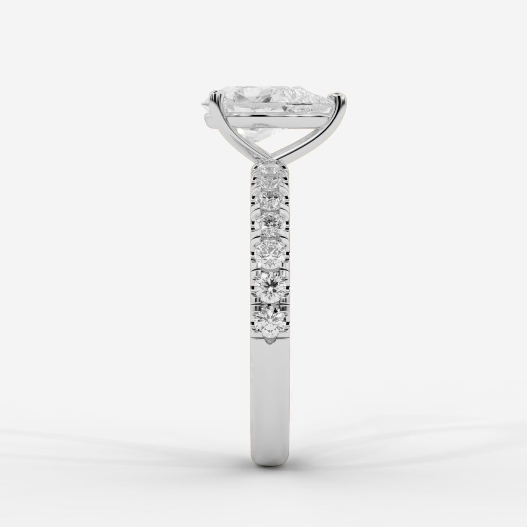 Pear with Pave Ring