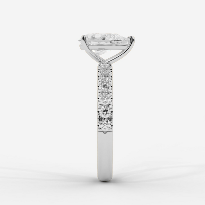 Pear with Pave Ring