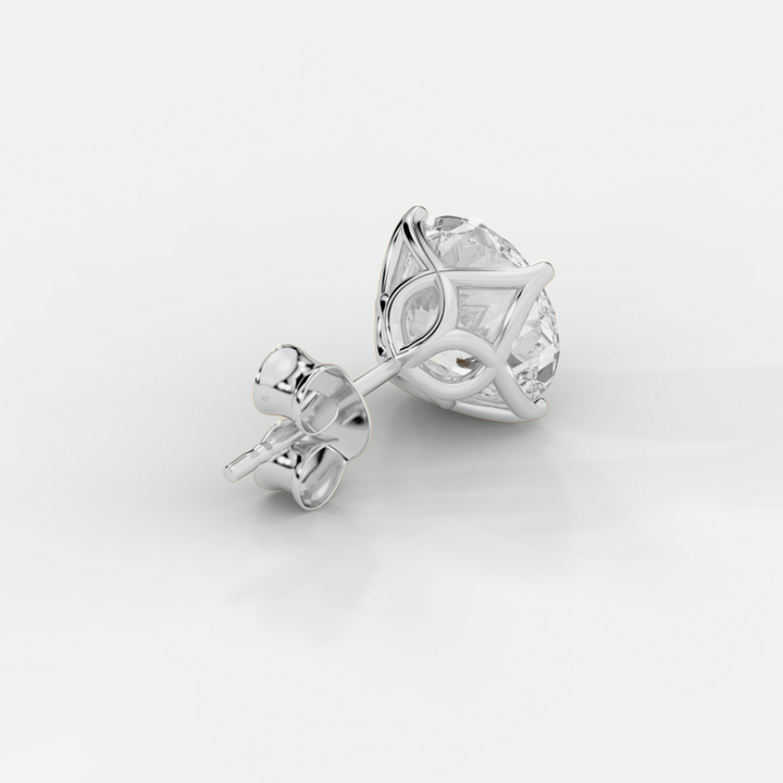 Round Cut Tulip Basket Studs