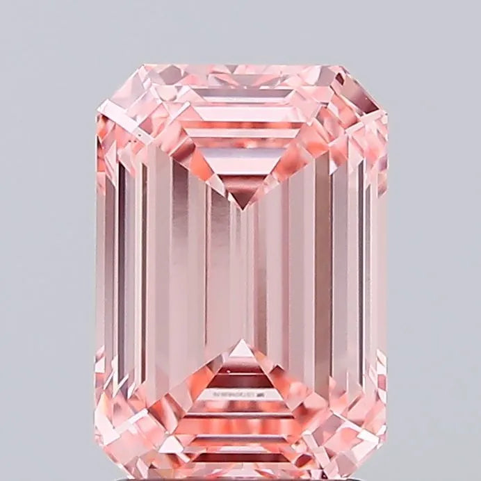 2.00ct Emerald Lab Grown Diamond (Colour Fancy Vivid Pink, Clarity VVS2, IGI Certified)