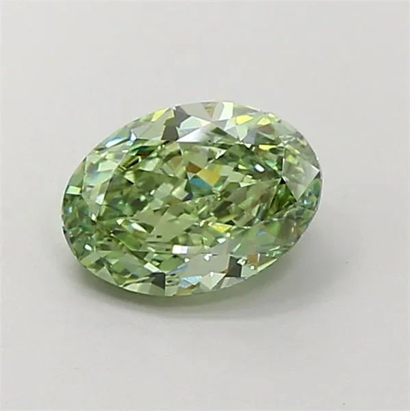 2.00ct Oval Lab Grown Diamond (Colour Fancy Vivid Green, Clarity VVS2, IGI Certified)