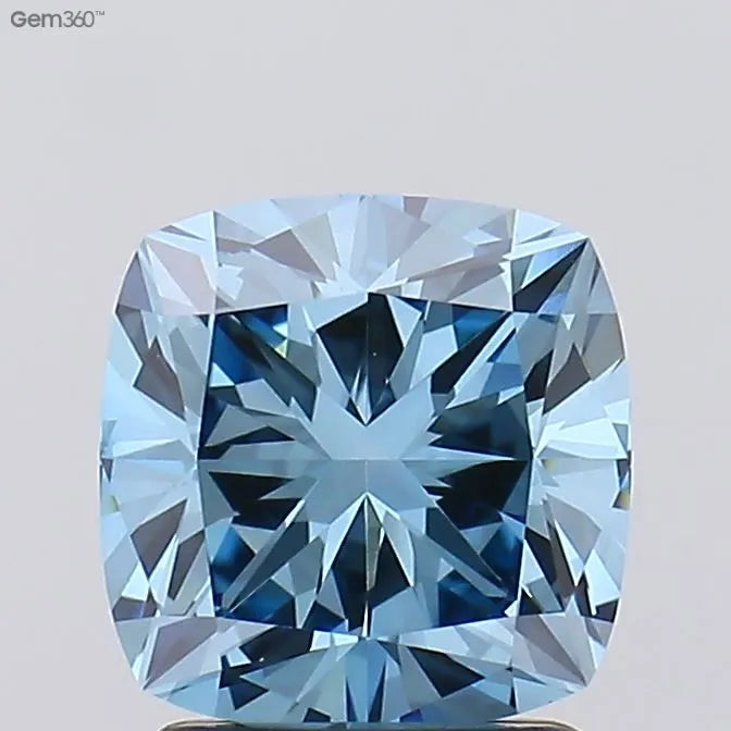 2.01ct Cushion modified Lab Grown Diamond (Colour Fancy Vivid Blue, Clarity VS1, IGI Certified)