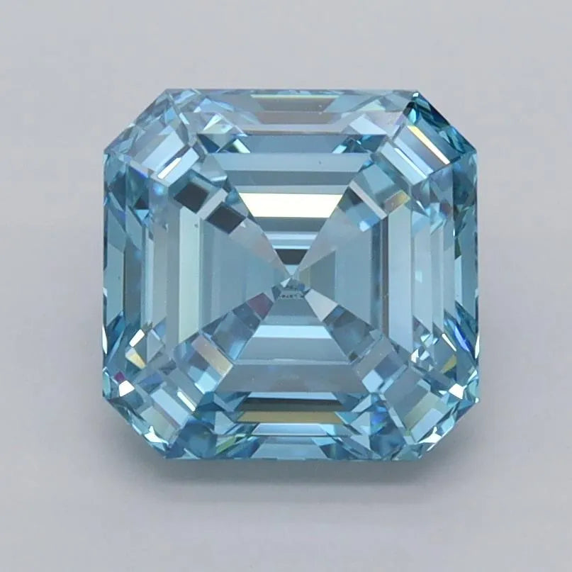 2.02ct Asscher Lab Grown Diamond (Colour Fancy Vivid Blue, Clarity VS1, IGI Certified)