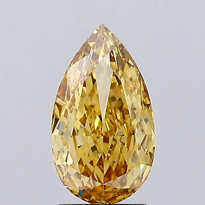 2.02ct Pear Lab Grown Diamond (Colour Fancy Intense Yellow, Clarity VS1, IGI Certified)