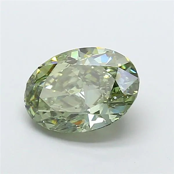2.03ct Oval Lab Grown Diamond (Colour Fancy Vivid Green, Clarity VS1, IGI Certified)