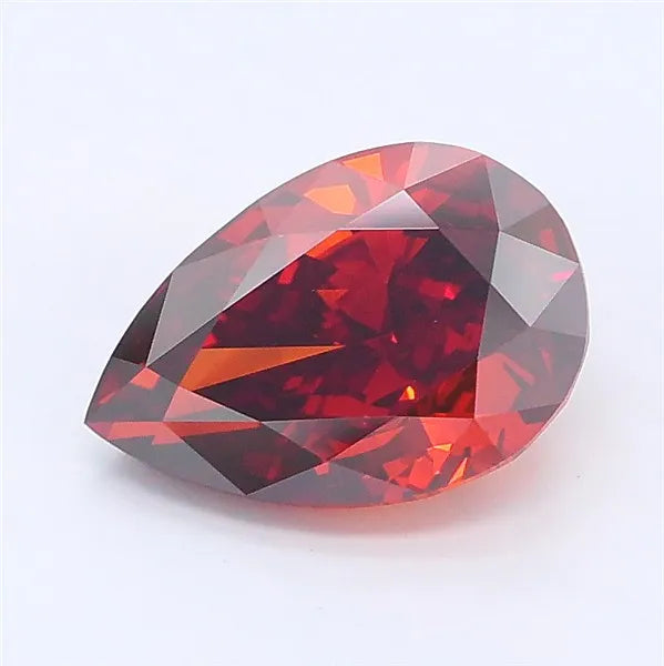 2.03ct Pear Lab Grown Diamond (Colour Fancy Deep Orange, Clarity VVS2, IGI Certified)