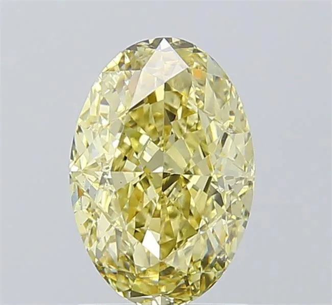 2.04ct Oval Lab Grown Diamond (Colour Fancy Yellow, Clarity VVS2, IGI Certified)