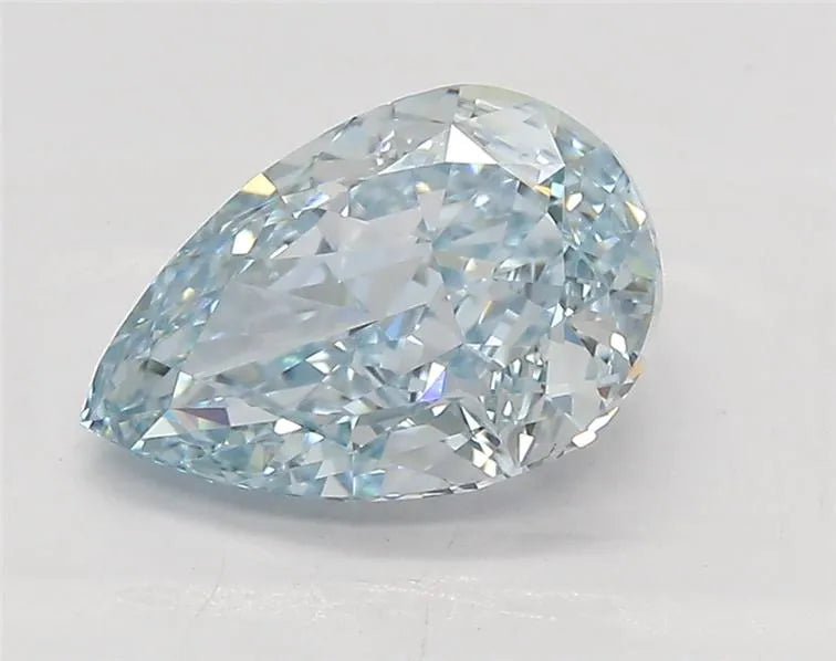 2.05ct Pear Lab Grown Diamond (Colour Fancy Intense Blue, Clarity VVS2, IGI Certified)