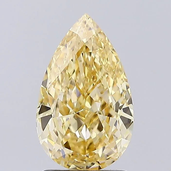 2.07ct Pear Lab Grown Diamond (Colour Fancy Yellow, Clarity VVS2, IGI Certified)