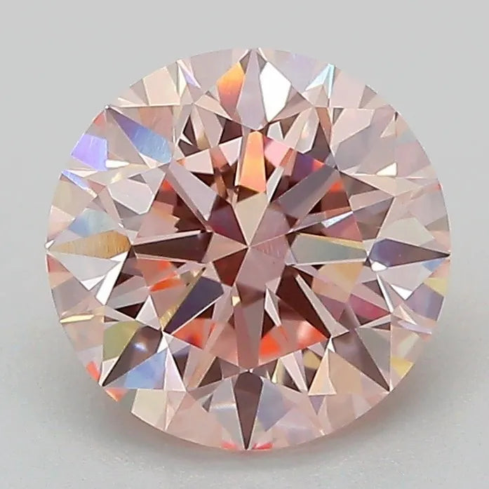 2.07ct Round Lab Grown Diamond (Colour Fancy Light Pink, Clarity VVS2, Cut ID, IGI Certified)