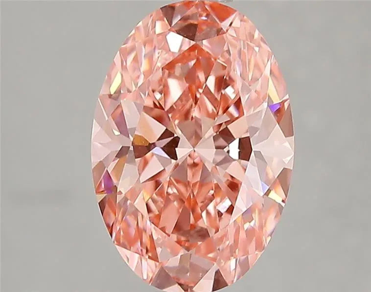 2.08ct Oval Lab Grown Diamond (Colour Fancy Vivid Pink, Clarity VVS2, IGI Certified)