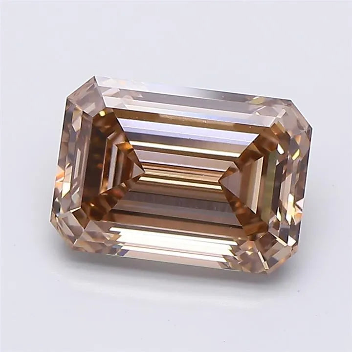 2.09ct Emerald Lab Grown Diamond (Colour Fancy Brown, Clarity VVS2, IGI Certified)