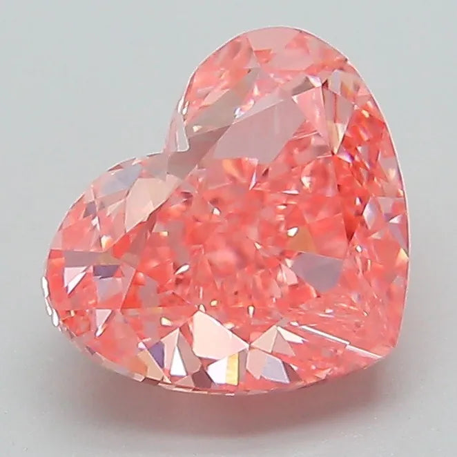 2.09ct Heart Lab Grown Diamond (Colour Fancy Vivid Pink, Clarity VVS2, IGI Certified)
