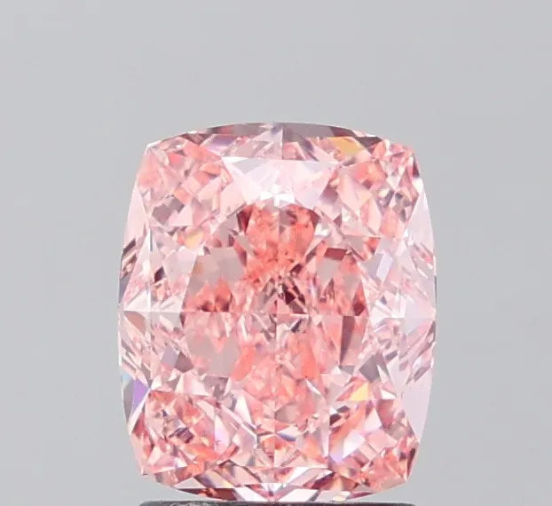 2.10ct Cushion modified Lab Grown Diamond (Colour Fancy Vivid Pink, Clarity VS1, IGI Certified)