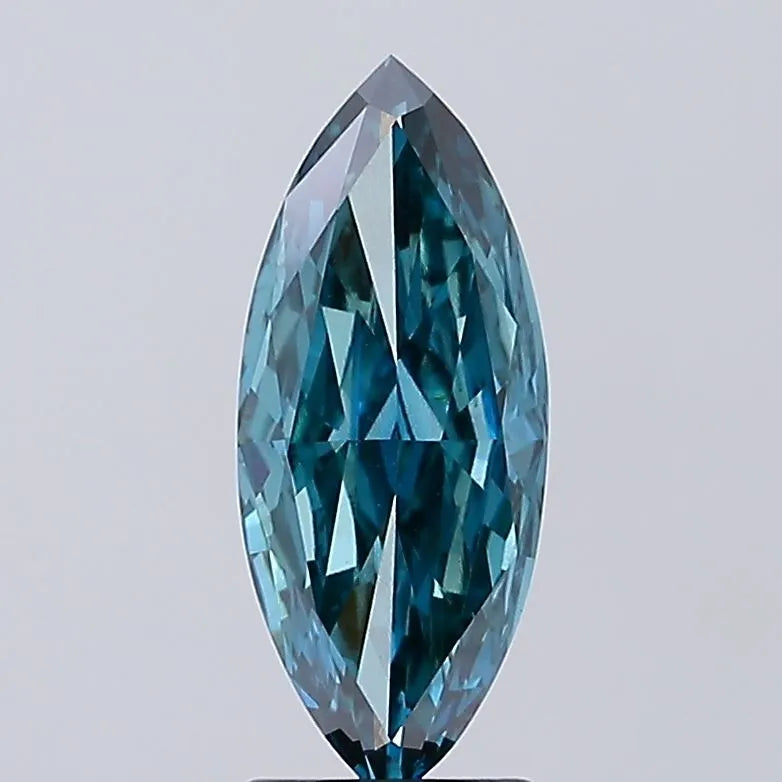 2.10ct Marquise Lab Grown Diamond (Colour Fancy Vivid Blue, Clarity VVS2, IGI Certified)