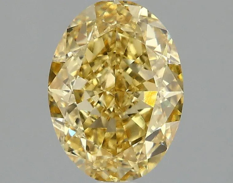 2.10ct Oval Lab Grown Diamond (Colour Fancy Vivid Yellow, Clarity VVS2, IGI Certified)