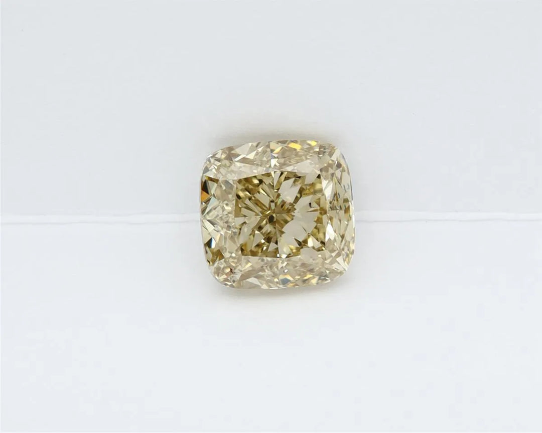 2.11ct Cushion modified Lab Grown Diamond (Colour Fancy Intense Gray Yellow, Clarity VVS2, IGI Certified)