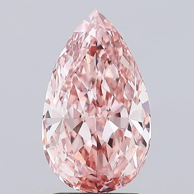 2.13ct Pear Lab Grown Diamond (Colour Fancy Pinkish Brown, Clarity VVS2, IGI Certified)