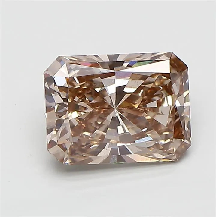 2.13ct Radiant Lab Grown Diamond (Colour Fancy Light Brown, Clarity VS1, IGI Certified)