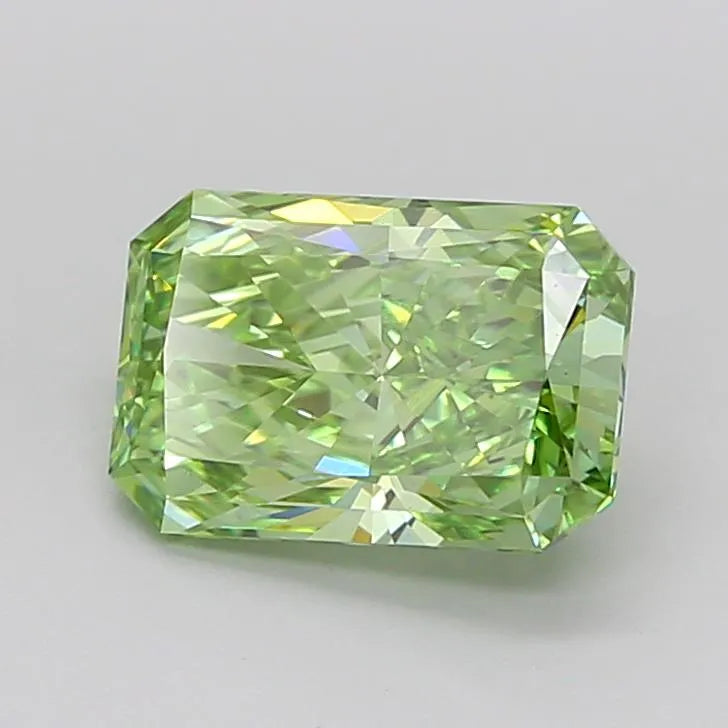 2.21ct Radiant Lab Grown Diamond (Colour Fancy Vivid Green, Clarity VS1, IGI Certified)