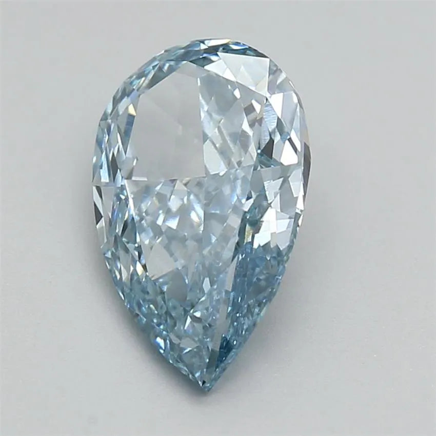 2.22ct Pear Lab Grown Diamond (Colour Fancy Vivid Blue, Clarity VS1, IGI Certified)