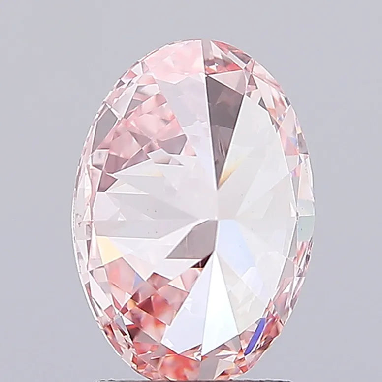 2.26ct Oval Lab Grown Diamond (Colour Fancy Vivid Pink, Clarity VVS2, IGI Certified)