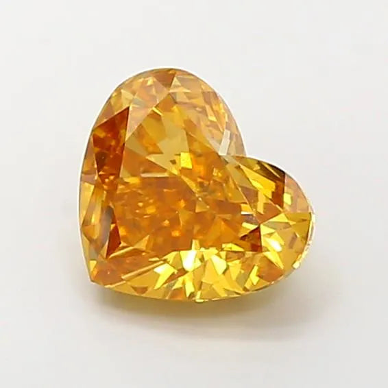2.38ct Heart Lab Grown Diamond (Colour Fancy Vivid Brownish Yellow, Clarity VS1, IGI Certified)