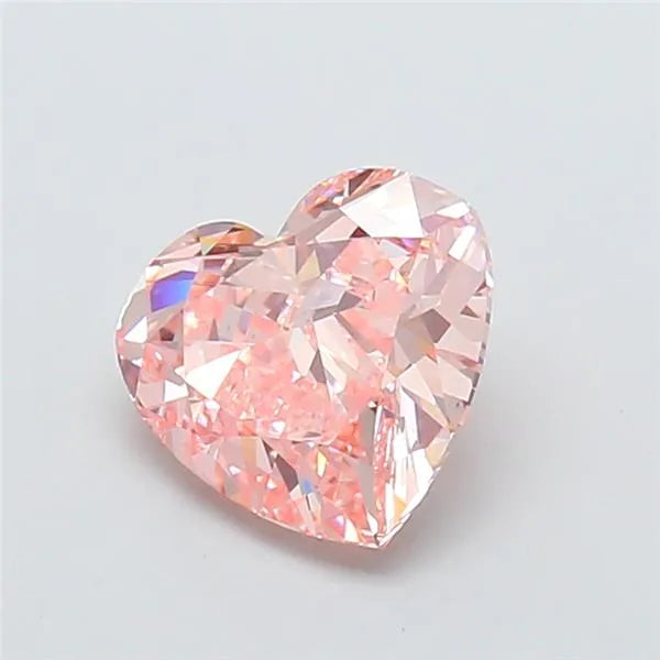 2.51ct Heart Lab Grown Diamond (Colour Fancy Vivid Pink, Clarity VVS2, IGI Certified)
