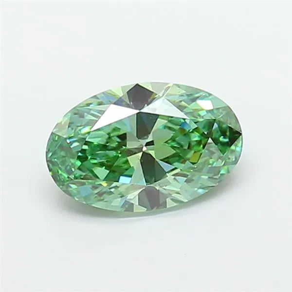 2.51ct Oval Lab Grown Diamond (Colour Fancy Vivid Green, Clarity VS1, IGI Certified)