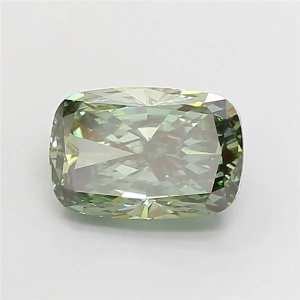 2.52ct Cushion modified Lab Grown Diamond (Colour Fancy Vivid Green, Clarity VS2, IGI Certified)