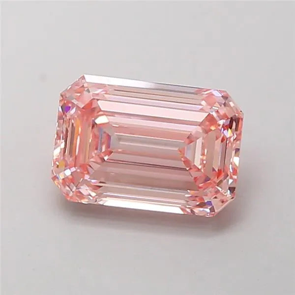 2.55ct Emerald Lab Grown Diamond (Colour Fancy Intense Pink, Clarity VVS2, IGI Certified)