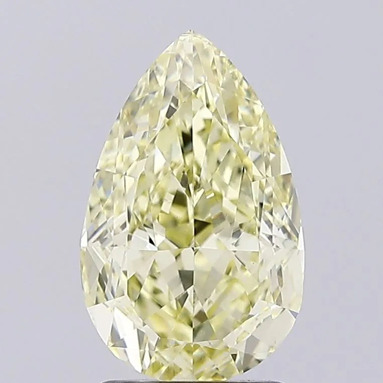 2.55ct Pear Lab Grown Diamond (Colour Fancy Light Yellow, Clarity VVS2, IGI Certified)
