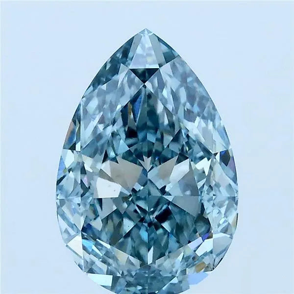 2.60ct Pear Lab Grown Diamond (Colour Fancy Vivid Blue, Clarity VVS2, IGI Certified)
