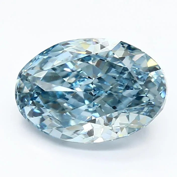 2.80ct Oval Lab Grown Diamond (Colour Fancy Vivid Blue, Clarity VS1, IGI Certified)